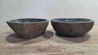 Aufsatzwaschbecken aus Flussstein Satz RM250342AB, 43x40x15 cm