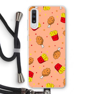 Chicken 'n Fries: Samsung Galaxy A70 Transparant Hoesje met koord