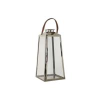 Lykta DKD Home Decor Bruin Zilverkleurig Leer Kristal Staal Verchroomd 30 x 30 x 66 cm