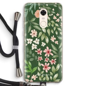 Botanical green sweet flower heaven: Xiaomi Redmi 5 Transparant Hoesje met koord