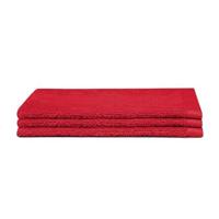 Seahorse washand Pure - 16 x 21 cm - Rood - 3 stuks