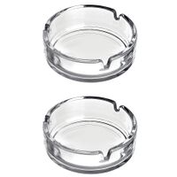 8x Stuks asbakken 11 cm transparant glas