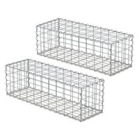 Gabion Muur Met Deksel, 100x30x30 Cm, Gemaakt Van Gegalvaniseerd Staaldraad - thumbnail