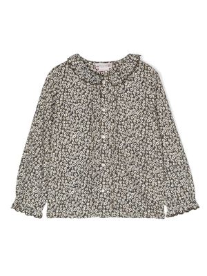 Bonpoint blouse en coton à fleurs - Vert