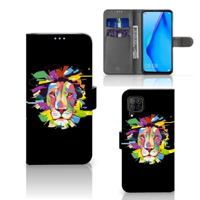 Huawei P40 Lite Leuk Hoesje Lion Color Huawei P40 Lite Leuk Hoesje Lion Color