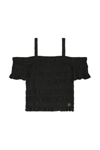 Like Flo zomer top meisjes teens - antraciet grijs - off shoulder - Ebi