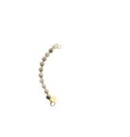 Solid Gold Tussenstuk Armband Edelsteen 6mm Zilverblad Jaspis