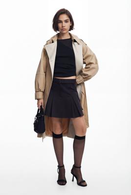 Plissérok met riem - BLACK - M