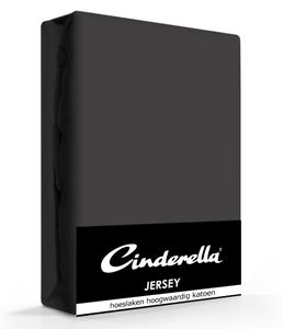 Cinderella Jersey Hoeslaken Antracite-200 x 200 cm