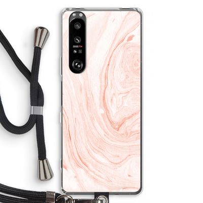 Peach bath: Sony Xperia 1 III Transparant Hoesje met koord