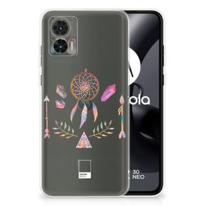 Motorola Edge 30 Neo Telefoonhoesje met Naam Boho Dreamcatcher