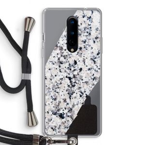 Gespikkelde marmer: OnePlus 8 Transparant Hoesje met koord