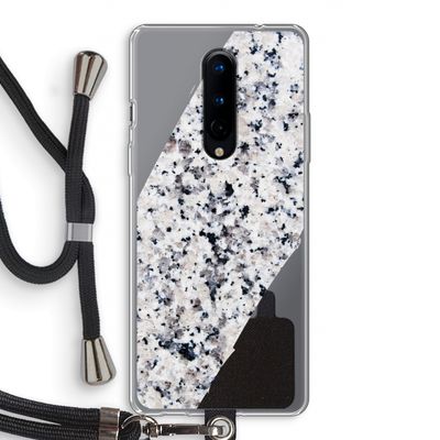 Gespikkelde marmer: OnePlus 8 Transparant Hoesje met koord