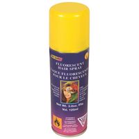 Haarverf/haarspray - neon geel - spuitbus - 125 ml - Carnaval   -