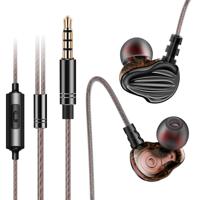 QKZ CK4 HIFI in-ear muziek koptelefoon met vier eenheden (zwart)