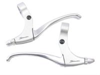 Remgreepset Saccon voor rollerbrake - 4 vingers - satin / zilver