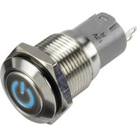 TRU COMPONENTS 1303018 LAS2GQF-11ZDT/B/12V/S/P Drukschakelaar 48 V/DC 2 A 1x aan/aan Continu Blauw IP65 1 stuk(s)