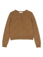 Bonpoint cardigan en cachemire à ornements - Marron