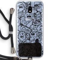 Vexx Black City : Samsung Galaxy J3 (2017) Transparant Hoesje met koord