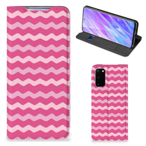 Samsung Galaxy S20 Hoesje met Magneet Waves Pink