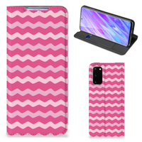 Samsung Galaxy S20 Hoesje met Magneet Waves Pink