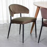 LABEL51 Eetkamerstoel Bliss - Hunter - Fluweel - Black Frame