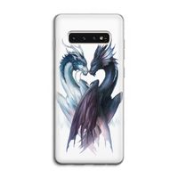 Yin Yang Dragons: Samsung Galaxy S10 4G Transparant Hoesje