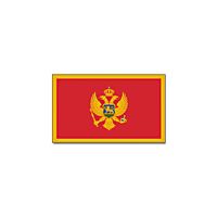 Landen thema vlag Montenegro 90 x 150 cm feestversiering