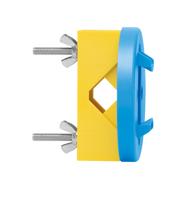 Wandhouder martor voor verzameldoos mesjes geel