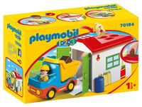 Playmobil 1.2.3. Werkman met Sorteer-garage 70184 - thumbnail