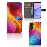 Book Case voor Samsung Galaxy A15 Regenboog - thumbnail