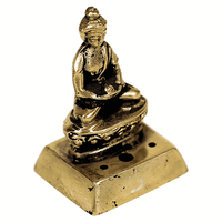 Wierookbrander Boeddha Messing - 4,5 cm - thumbnail