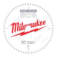 Milwaukee Cirkelzaagblad voor Hout | Ø 254mm Asgat 30mm 60T - 4932471320