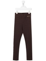 Michael Kors Kids legging monogrammé à taille haute - Marron