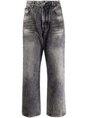 Philipp Plein jean Iconic Plein ample - Gris