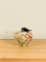 Vogeltje Linea uit glas 16 cm