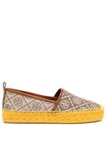 Tory Burch espadrilles à logo imprimé - Marron - thumbnail