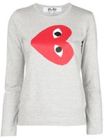 Comme Des Garçons Play t-shirt à logo imprimé - Gris