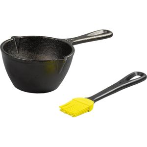 Lodge Saus-set LMPK21, met handvat kookpan Ø 13,6cm, incl. siliconen borstel