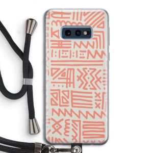 Marrakech Pink: Samsung Galaxy S10e Transparant Hoesje met koord
