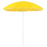 Gele strand parasol van nylon 150 cm - thumbnail