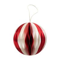 Boltze Home Kerstbal yorki ø12cm mat rood/wit papier