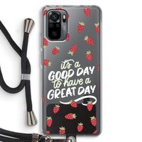 Don't forget to have a great day: Xiaomi Redmi Note 10 Pro Transparant Hoesje met koord