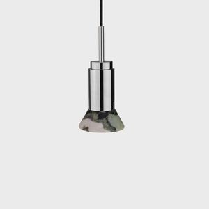 Anour Donya Onyx Trapeze Hanglamp - Gemixte kap - Gepolijst roestvrij staal