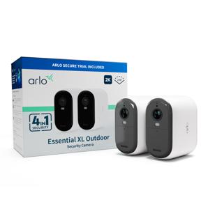 ARLO ESSENTIAL2 XL 2K OUTDOOR CAMERA 2-PACK VMC3252-100EUS IP-Bewakingscameraset WiFi Met 2 cameras 2688 x 1520 Pixel