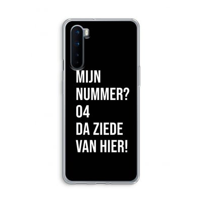 Da ziede van hier - Zwart: OnePlus Nord Transparant Hoesje