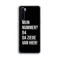 Da ziede van hier - Zwart: OnePlus Nord Transparant Hoesje