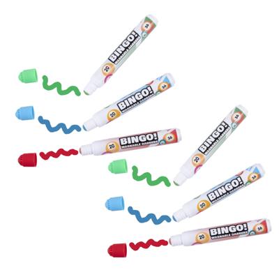 Bingo stiften/markers/dabbers - 12x - blauw/geel/rood - 20 ml