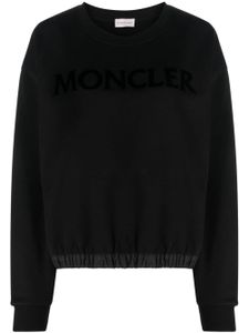 Moncler sweat à logo imprimé - Noir