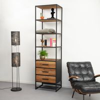 Sohome Boekenkast Manilla Teak, 60 x 220cm - Bruin - thumbnail